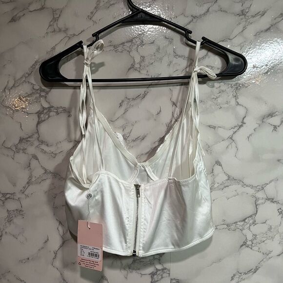 Missguided Sayin White Corset Top Size 4 - Picture 5 of 5